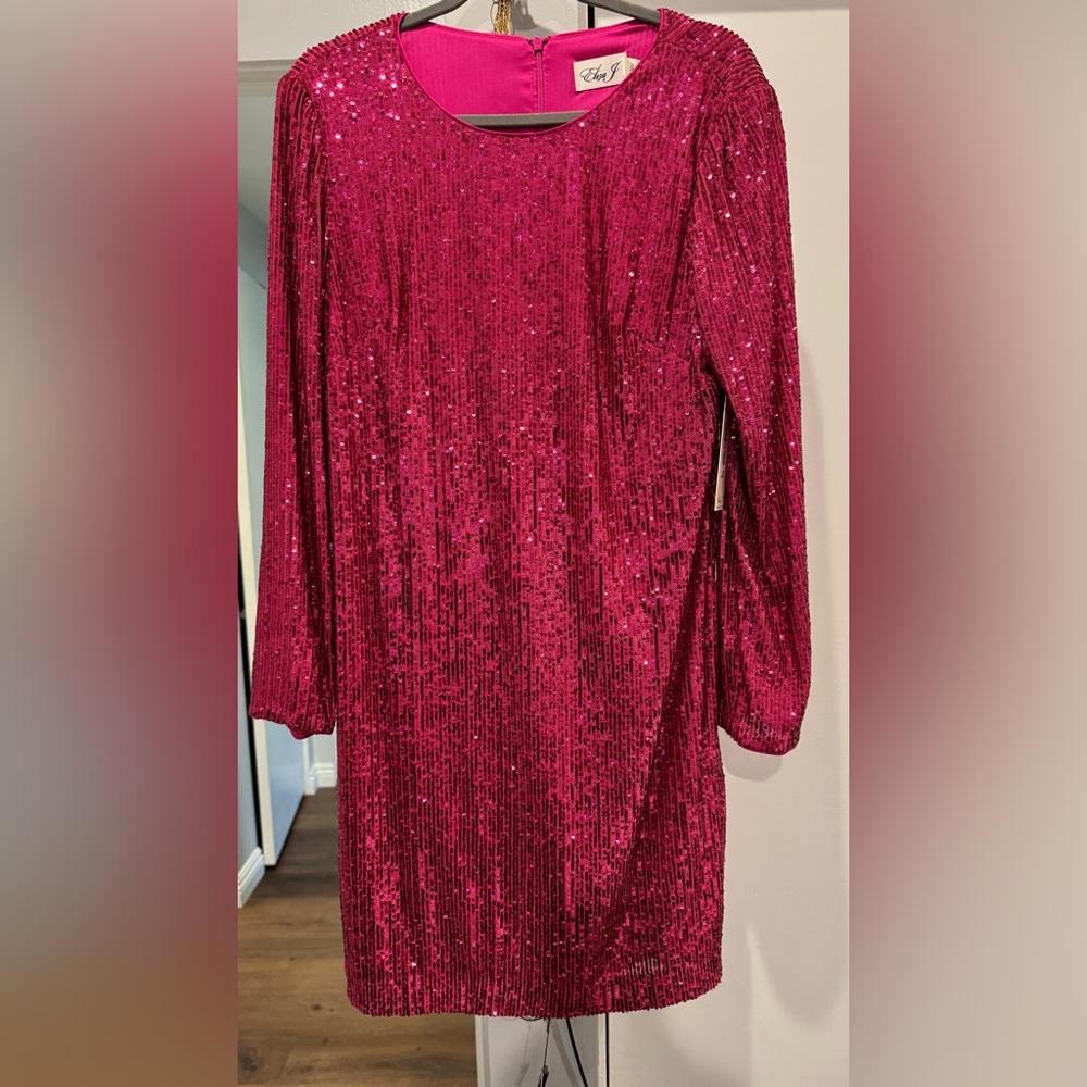 Eliza J Pink Sequin Dress